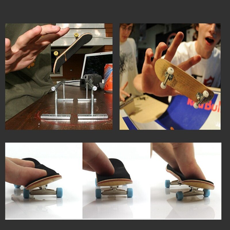 Basic Assembly Wooden Fingerboard Finger SkateBoard Wood Fingerboars With Bearings Wheel Foam Tape Set 7 Colours