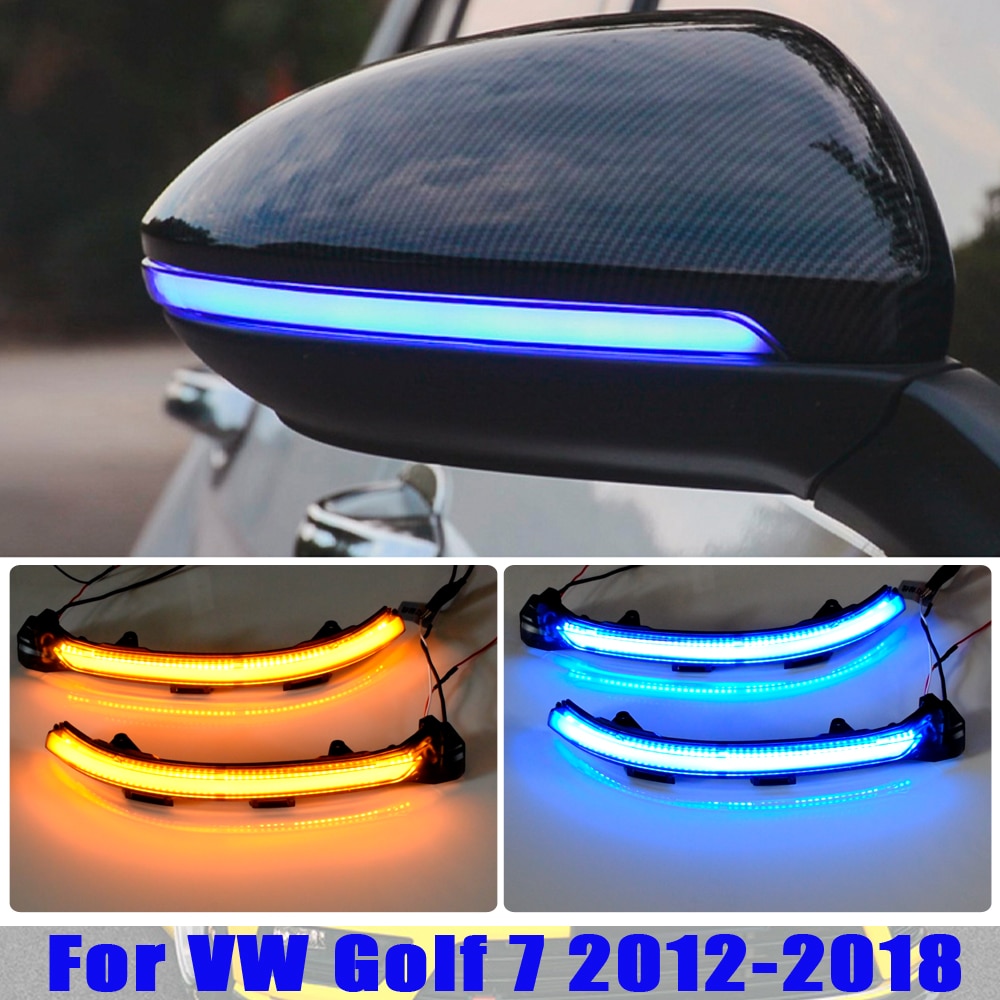 Für Volkswagen Golf MK7 7 GTI R GTD für VW Seite FlüGel LED Dynamische Blinker Blinker Anfang Atem Licht
