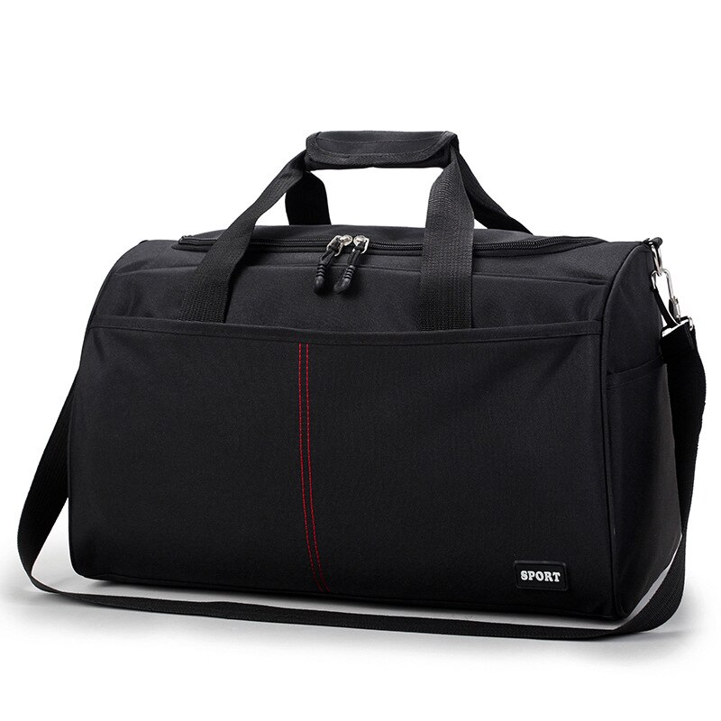 Männer Reisetaschen Große Kapazität Frauen Gepäck Reise Duffle Taschen Wasserdichte Nylon Große Reise Multifunktionale Handtasche Reise Tasche: Schwarz