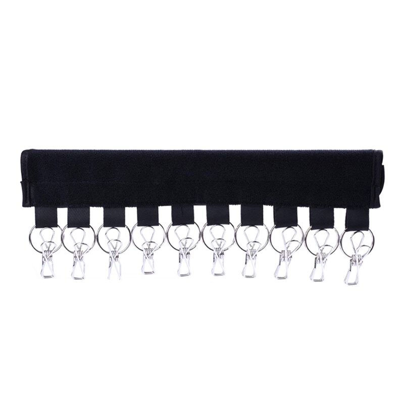Portable cloth hanger hanger paste hat clip hat hanger hat storage hanger 10 baseball cap storage box: black-2