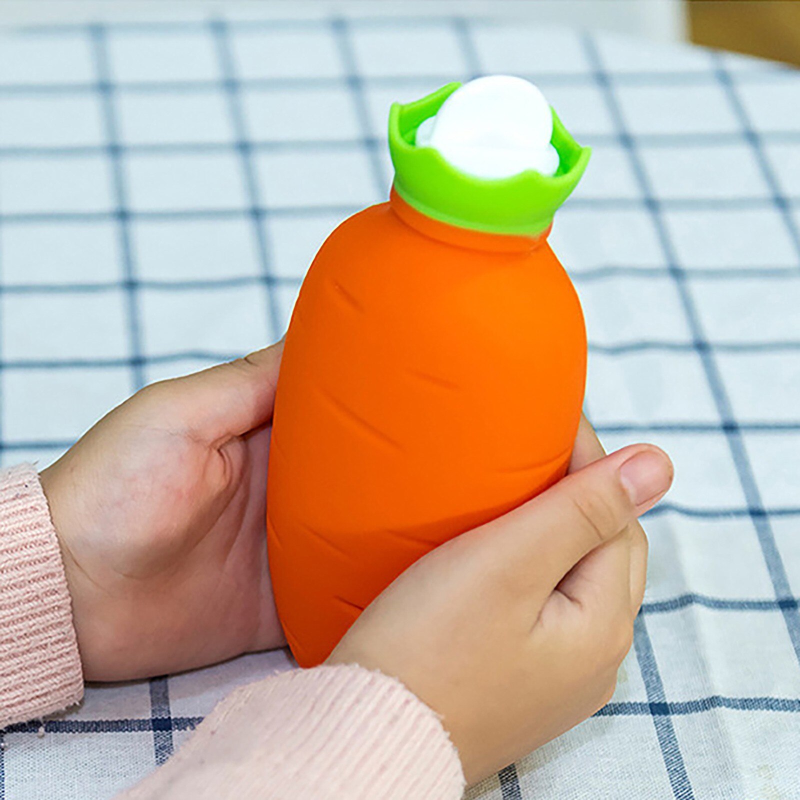 Water Bottle Color Carrot Thick PVC Silicone Rubber Water Bottle Irrigation Hand Warmers Warm Palace Warm Bag