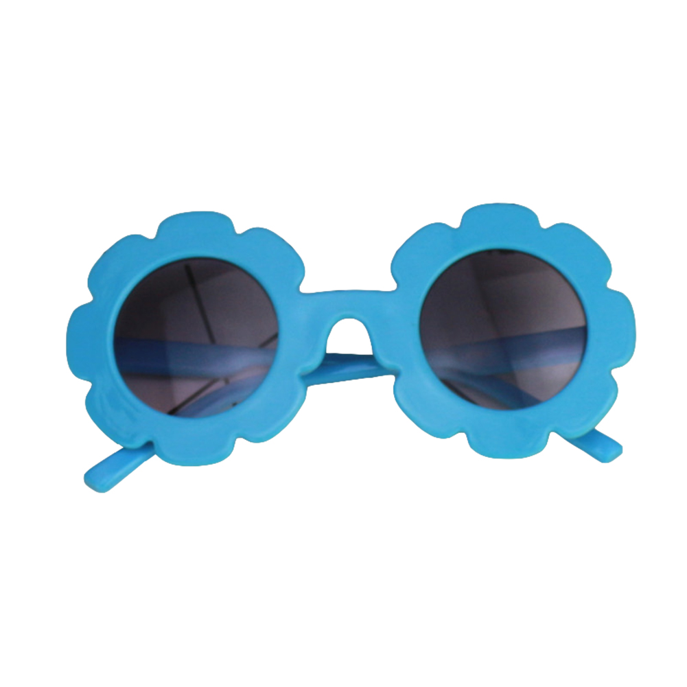 Focusnorm sommer sødt legetøj børn solsikke solbriller 6 farver stel solbriller anti-uv beskyttelse reflekterende solbriller: -en