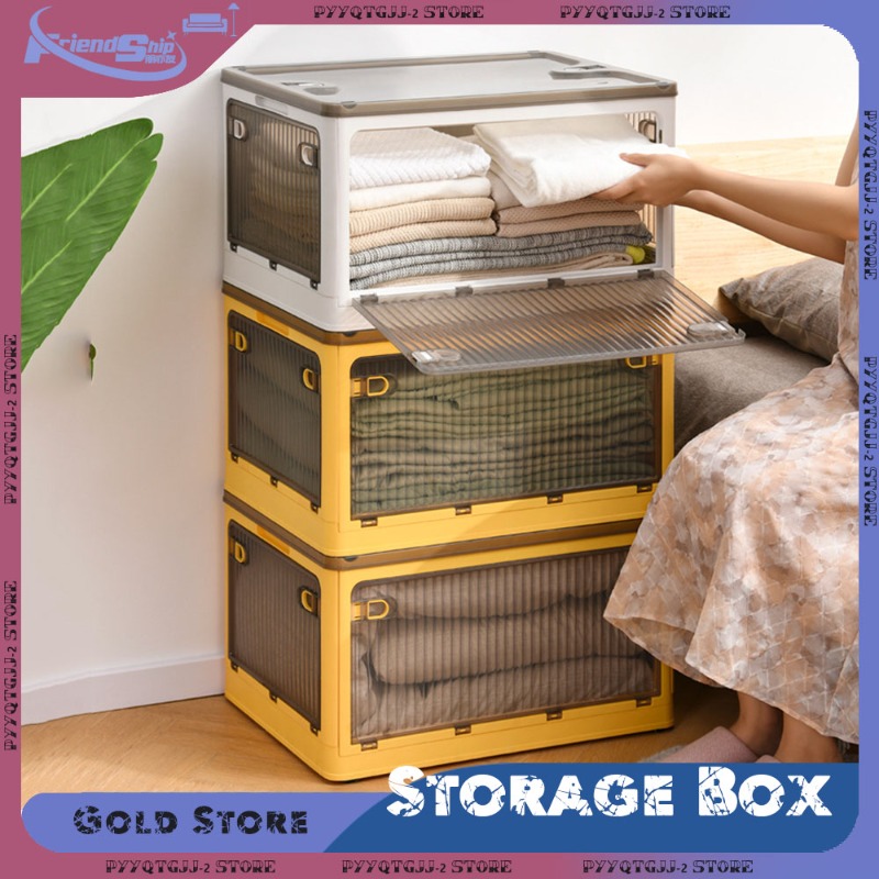 Caja de almacenamiento plegable, maletero de armario de gran capacidad con ruedas, contenedores de juguetes para aperitivos, organizador de almacenamiento de artículos diversos para el hogar apilable