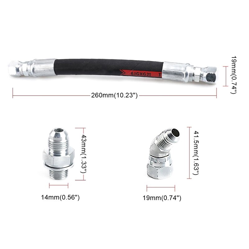 Powerstroke High Pressure Oil Pump HPOP Crossover Line Hose for 1999-2003 Ford 7.3L Powerstroke HPOP Hoses Lines Set
