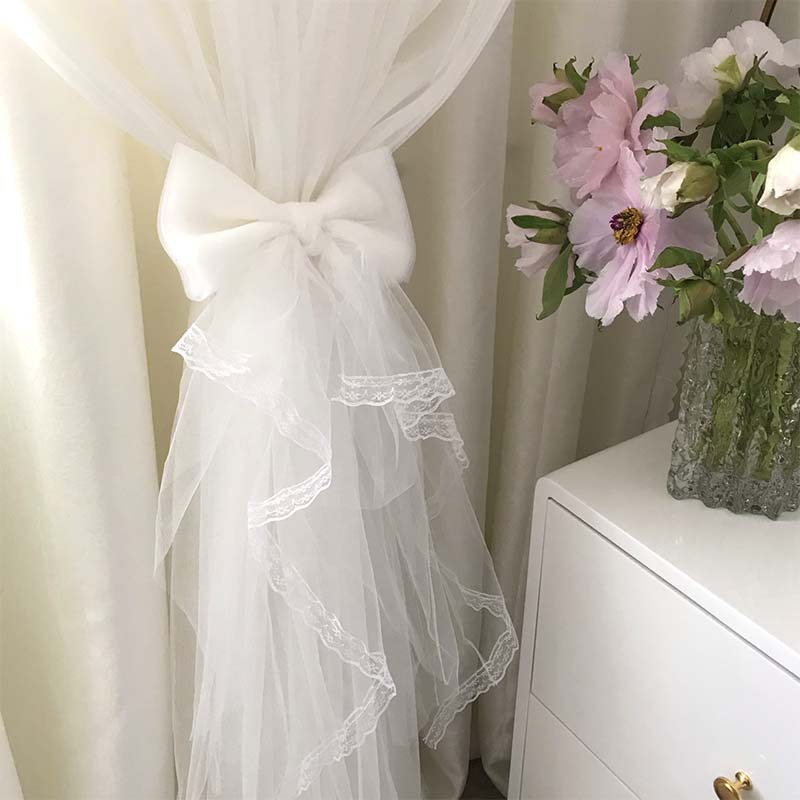 Alla Österreich 커튼옷 Festa Kant Strik Bloem Gordijn Stropdas Touw Rug, Terugloopsper Gesp Clips Gordijn Accessoires Houder Thuis Bruiloft Decor Nieuw