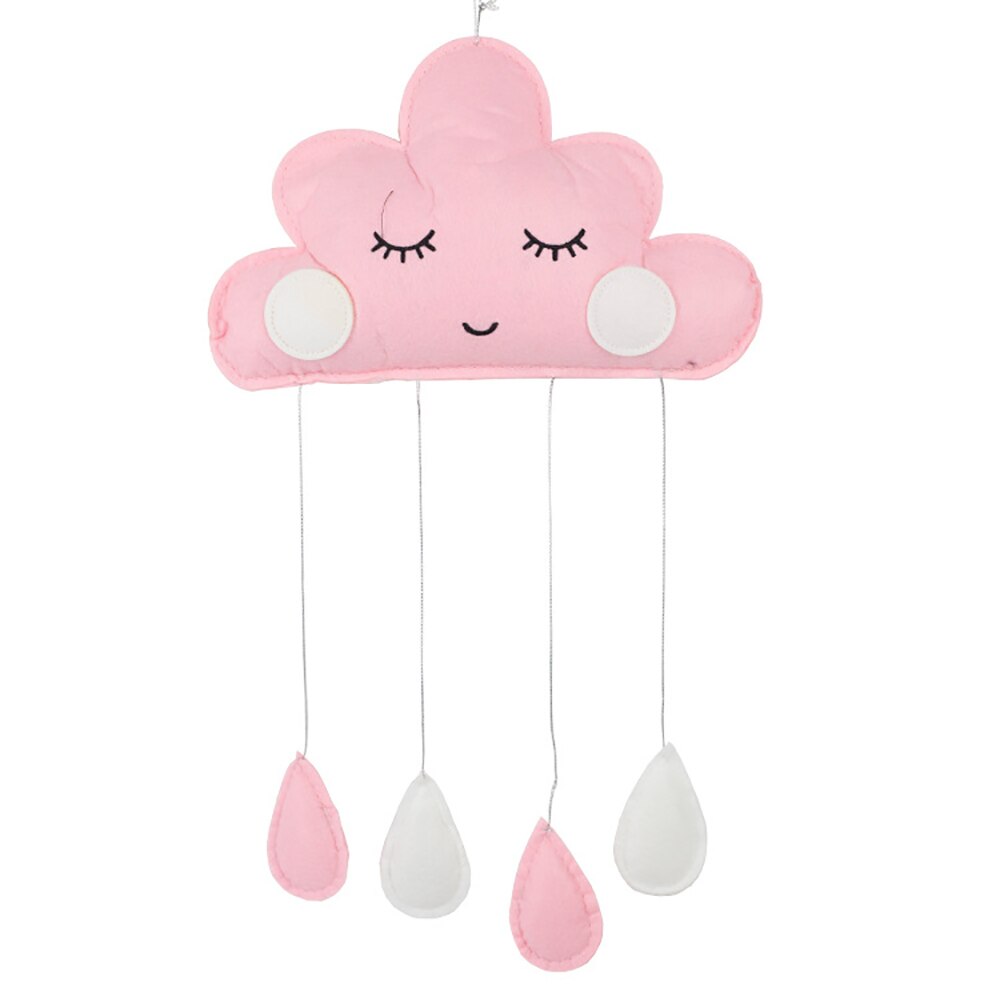 Nubes sonrientes para niños, habitación de bebé con viento nórdico, guardería, hogar, nube, gota de lluvia, adhesivos para Mural o pared, , accesorios de decoración del hogar: A