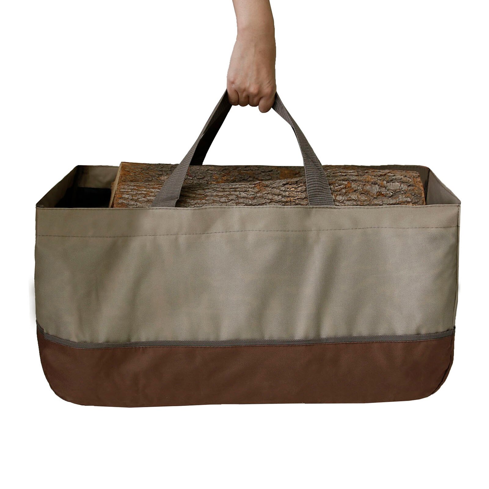 Brænde bjælkeholder stor brændepose vokslærred logbærer tote høj kapacitet holdbar brændeholder taske tilbehør