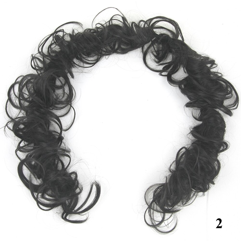 Soowee 5 kpl/erä synteettinen hiusnuttura kiharat hiukset pääpanta hiustarvikkeet chignon donitsi roller hiuspanta elastinen scrunchie updo
