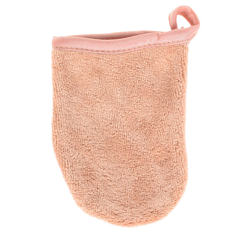 Toalla Facial de microfibra reutilizable, 6 colores, desmaquillante, guantes limpiadores, guante de goma, herramienta de 13x10 cm,: coffee