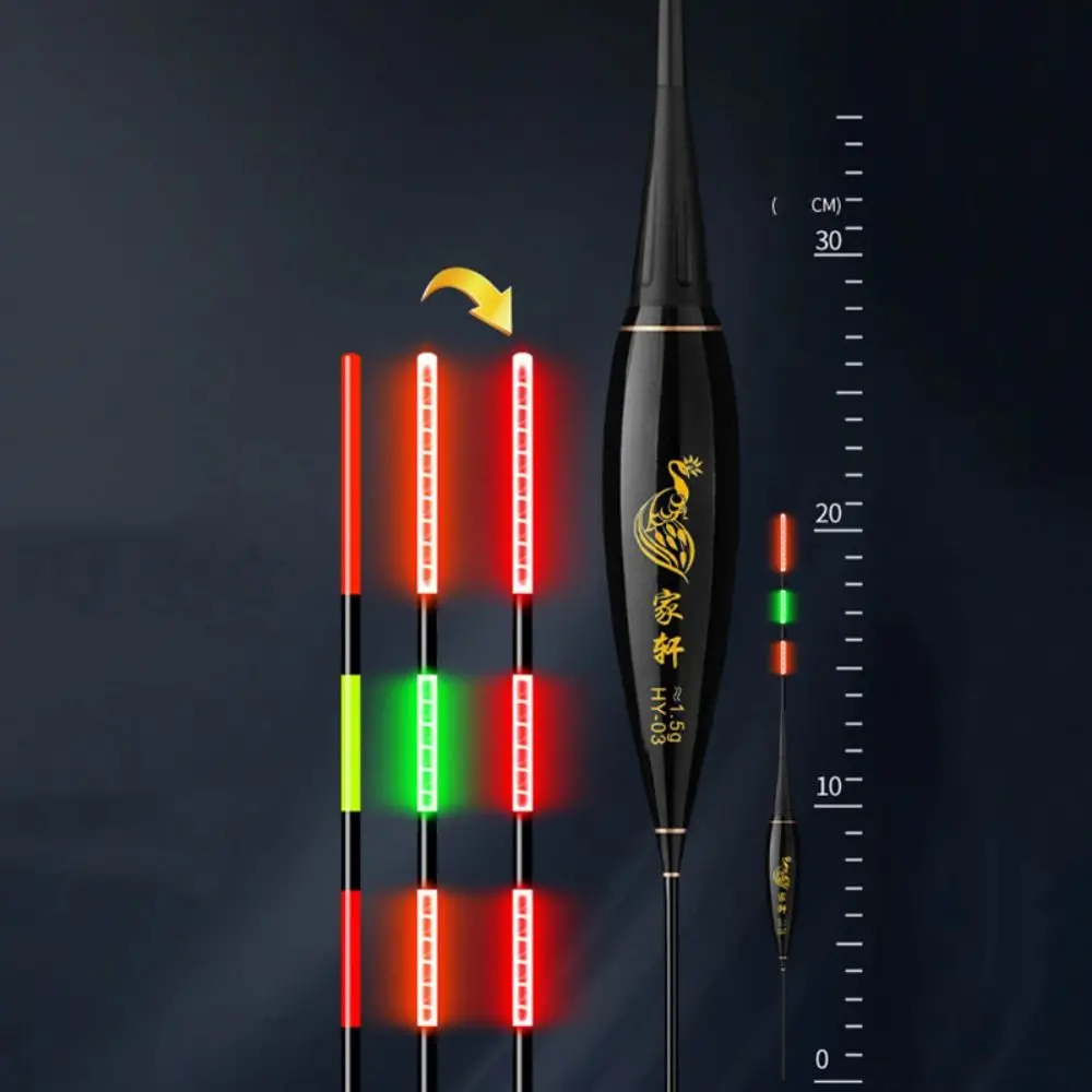 Flotador de pesca Led inteligente, boya de recordatorio altamente sensible, Sensor de gravedad, estroboscópico de pesca nocturna eléctrico brillante, cola larga, novedad de 2025: Rojo