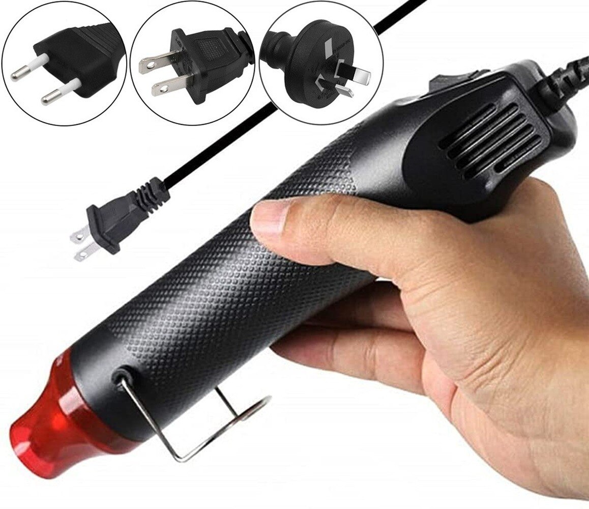 Portable Mini Heater Handheld Air Gun for DIY Craft Embossing Shrink Wrapping PVC 300W Multi Function Electrical Heat Tool