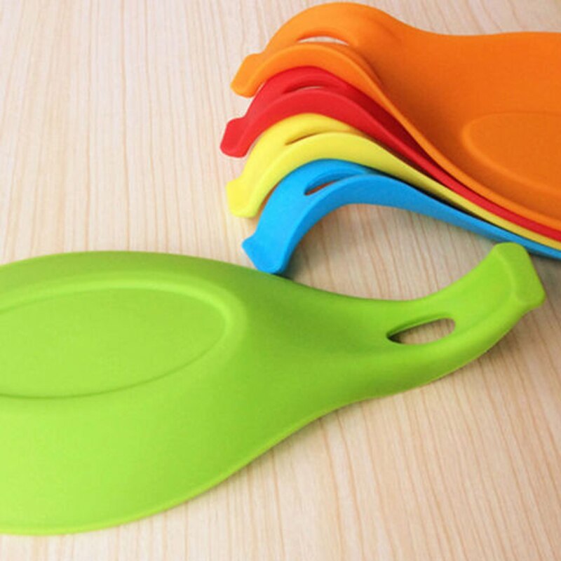 Stijl Spatel Tool Lepel Mat Eierklopper Keuken Gadget Schotel Houder Siliconen Pad