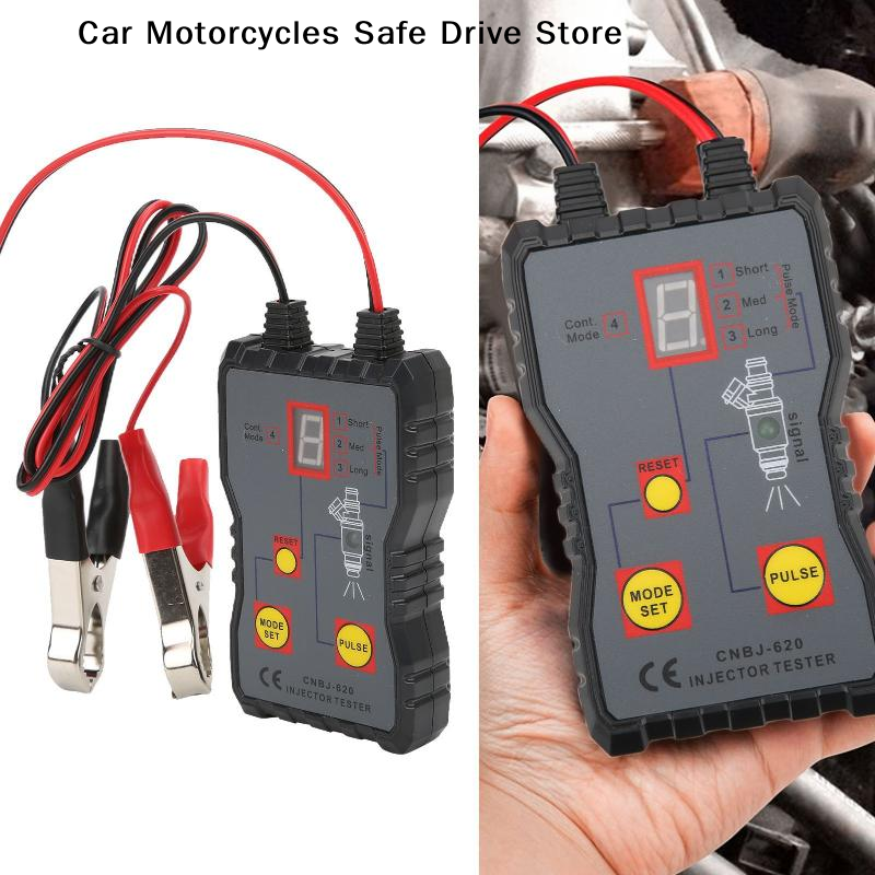 【M】Fuel System Scan Tool Automotive Cleaning Tool Kit Injector Flush Cleaner Car Fuel Injector Tester Portable 4 Pluse Mode