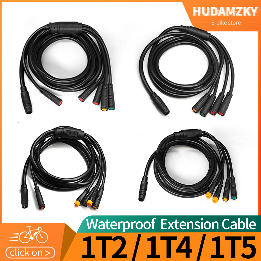 Controlador de Cable impermeable para bicicleta eléctrica 1T4/1T5, luz Ebrake, pantalla de acelerador, accesorios de conversión de Cable para bicicleta eléctrica