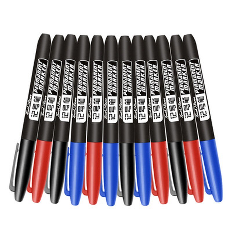 100Stck/einstellen dauerhaft Marker Stift Feine Punkt Wasserdicht dünn Feder Rohöl Feder Schwarz Blau verrotten 1,5mm Verwenden für Glas, leder, Holz, stahl