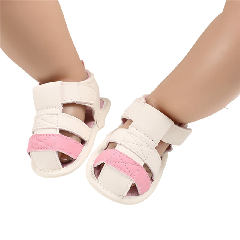 Mocassins en cuir PU souple | Chaussures d'été pour bébés garçons et filles, sandales antidérapantes à fond de coton décontracté 0-18M