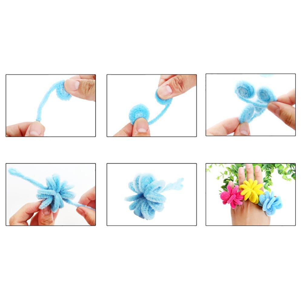 100Pcs Chenille Stems Pipe Cleaners Twist Rods Kids DIY Craft Educational Toy