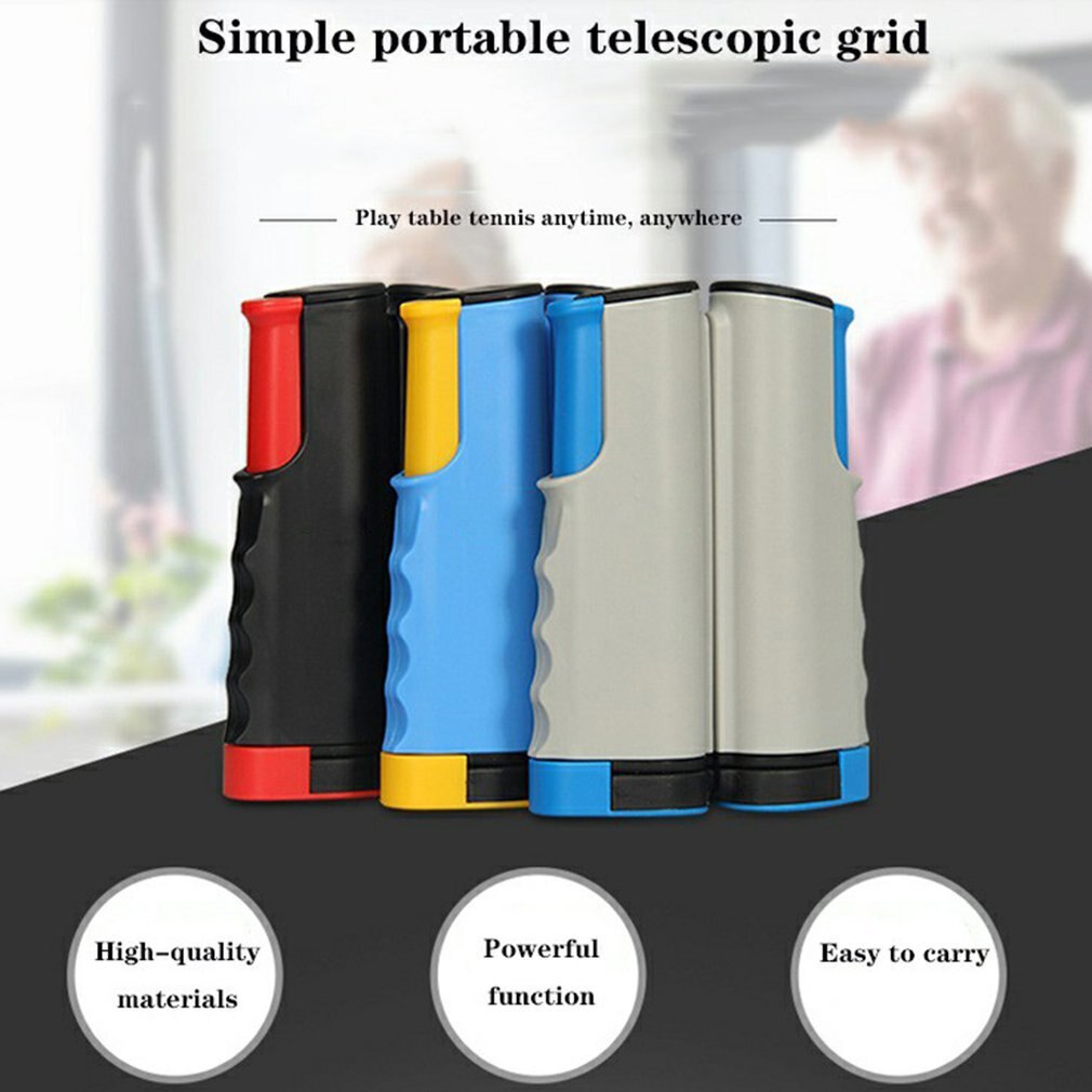 Portable Table Tennis Set Ping Pong Set With Retractable Net Indoor Outdoor Play Table Tennis Racket Sports Training Accessories