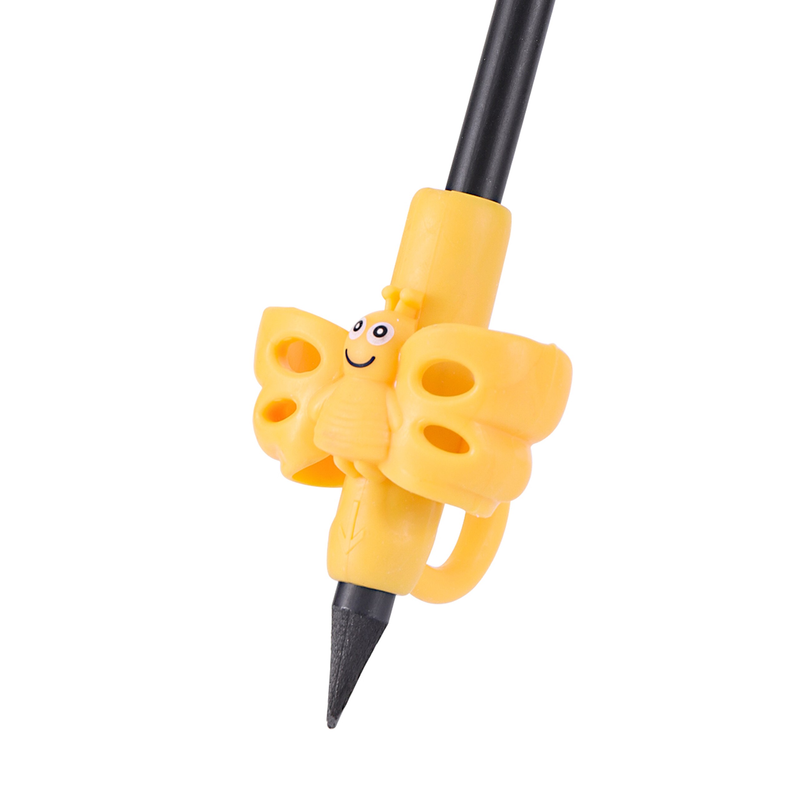 Stylo correcteur de Posture pour enfants, 2 pièces, support de stylo d'écriture bleu jaune en option, dispositif d'aide à la Correction de la Posture pour étudiants: Yellow