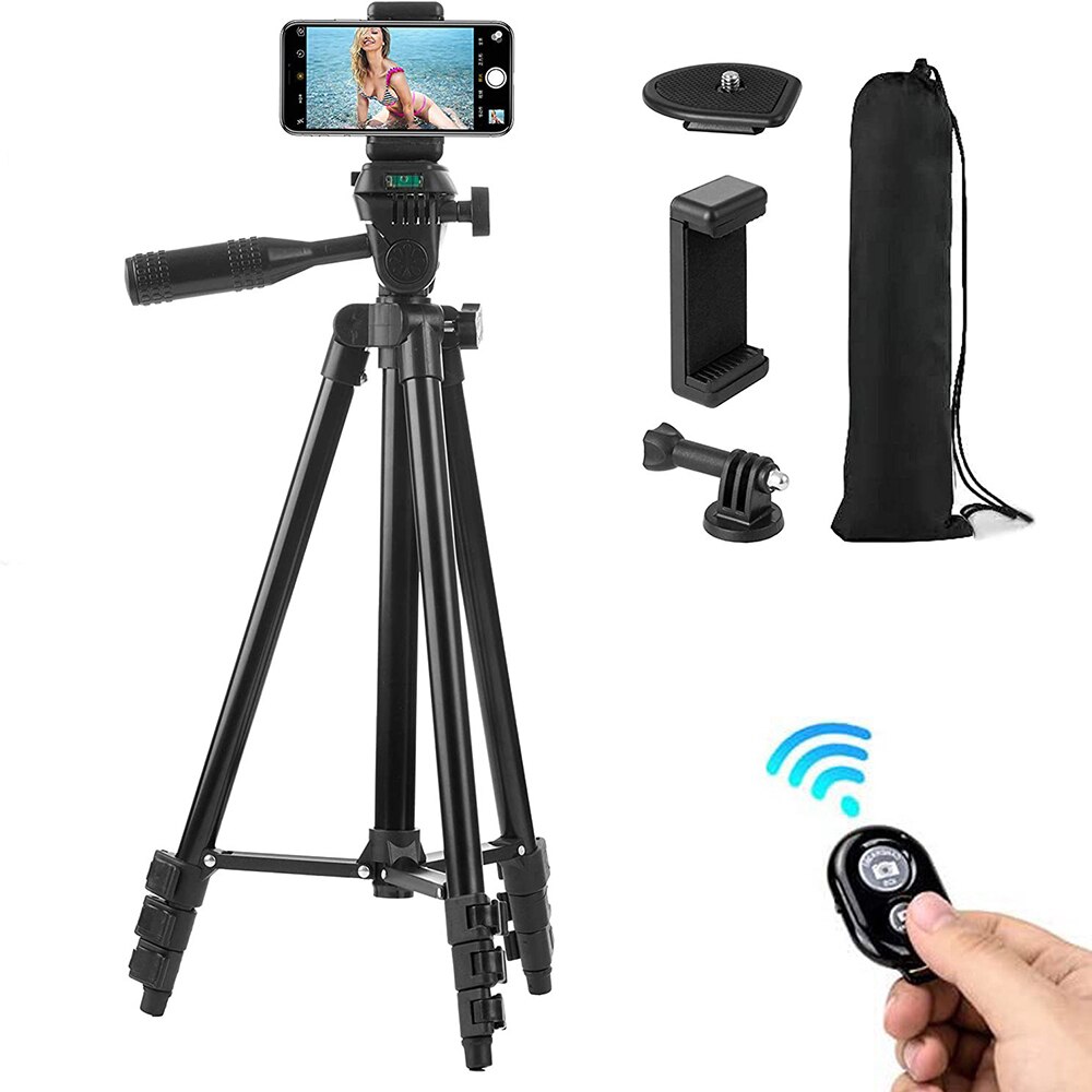 Flexibele Telefoon Statief Voor 40Inch Universele Fotografie Stand Voor Bluetooth Afstandsbediening Lichtgewicht Video Camera Telefoon Statief: 102CM Black