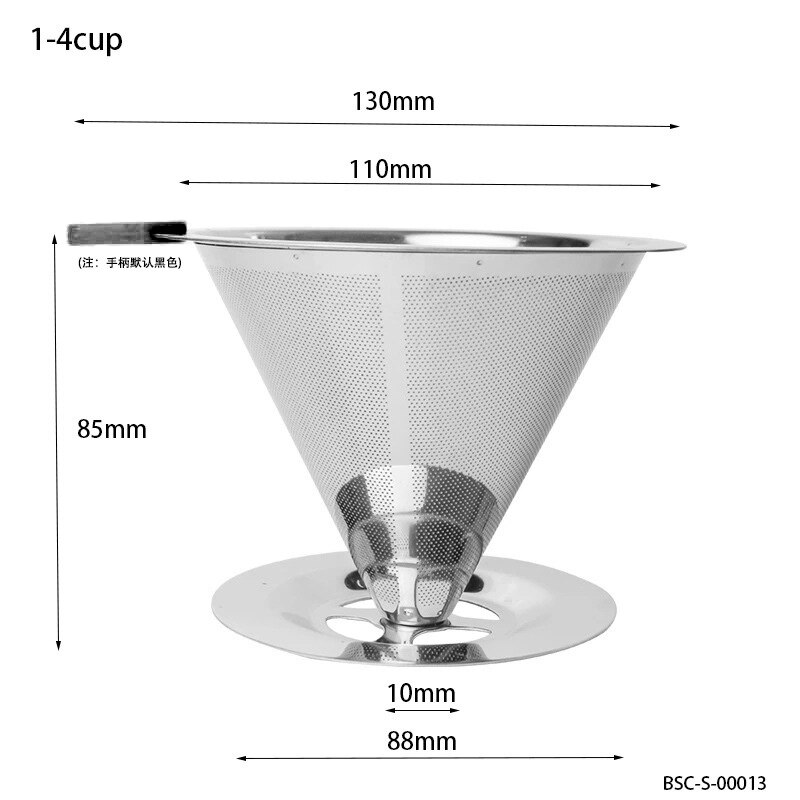 Pour Over Coffee Dripper Stainless Steel Coffee Filter Removable Dripper With Stand Reusable Cone Dripper Coffee Dolce Gusto: G 1-4cup