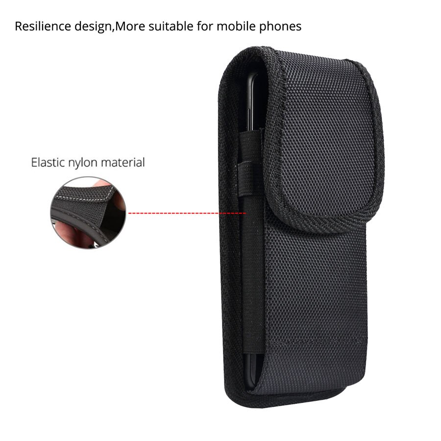 Universal Pouch Belt Clip Holster Case 4.7 5.0 5.2 5.5 6.0 6.3 6.4 6.5 6.9 inch Waist Bag Nylon Oxford cloth Durable Phone Cover