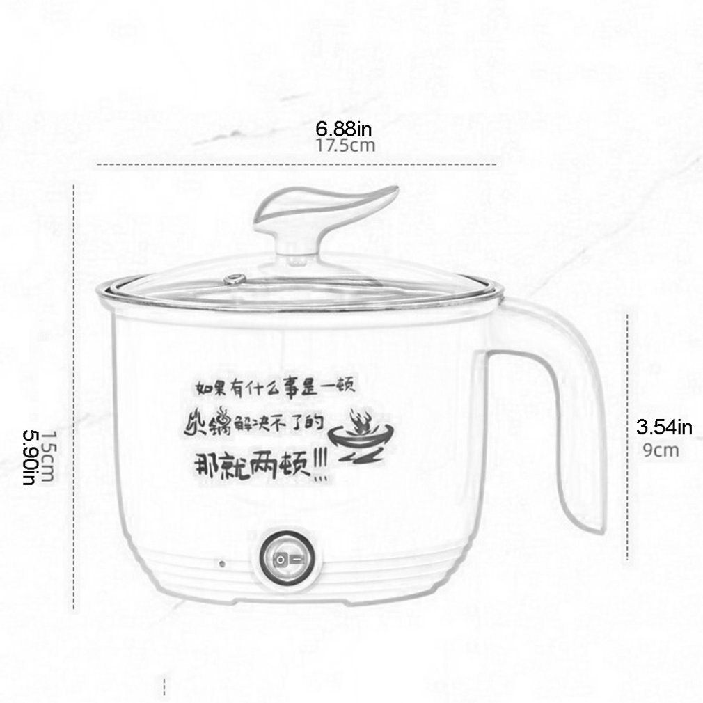 Multifunctional Electric Cooker Stainless Steel Plastic Home Appliances Double Firepower Anti-Dry Function Pot