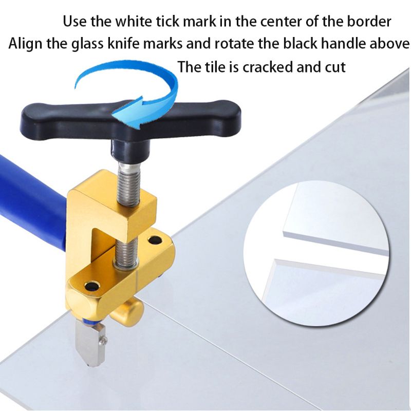 Manual Tile Cutter for Cutting Ceramic Tiles Glass Tile Opener Construction Tool HX6D