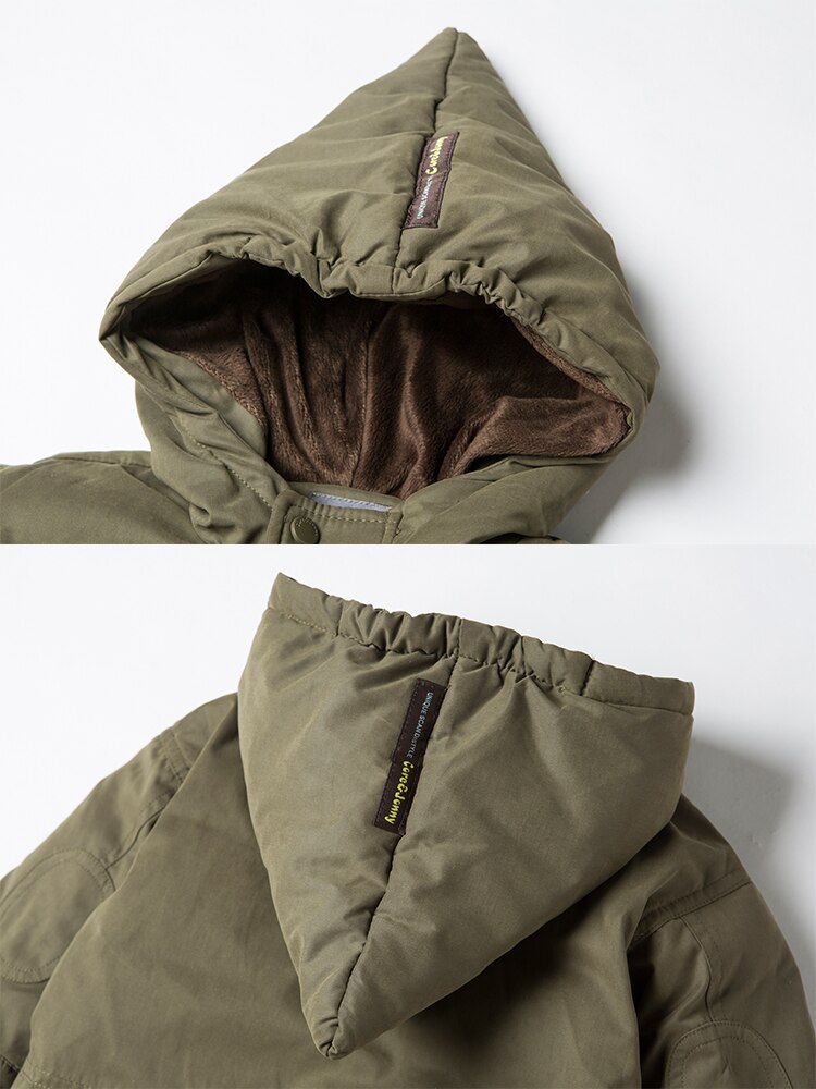 Chaqueta de plumas para niños chaqueta de plumón de pato blanco grueso en la sección larga de las nuevas prendas de vestir y abrigos para niños y niñas