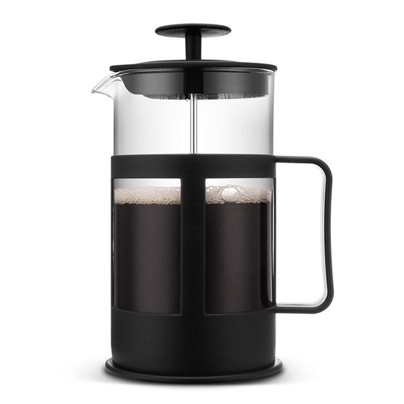 Glass French Press Coffee Tea Maker Coffee Press with Filtration System Thickened Borosilicate Glass with Heat Resistant Handle