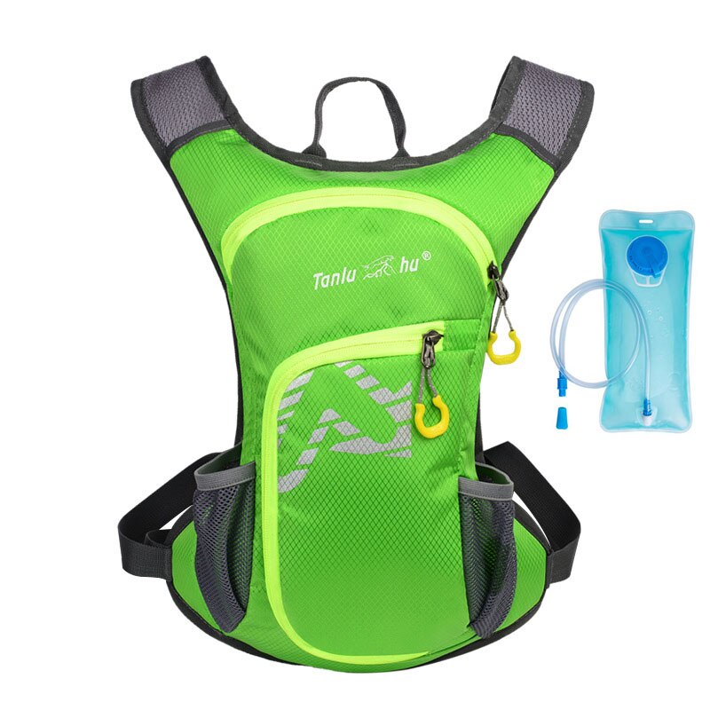 Mochila para acampar al aire libre para hombre y mujer, Mochila para correr, bolsa de agua para bicicleta de 2L, Mochila de hidratación para ciclismo, tanque de vejiga de agua de nailon: with water bag-3