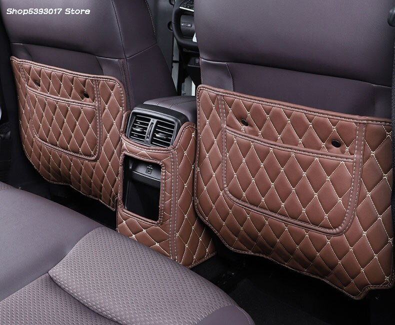 Car Seat Back Anti-kick Mat Anti-Dirty Protector Cover Waterproof Pads Interior Accessorie For Nissan Qashqai J11: Brown