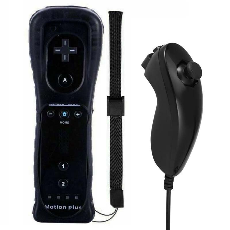 Voor Nintend Wii 2 In 1 Remote Gamepad Controller Ingebouwde Motion Plus Bluetooth Draadloze Afstandbediening Voor Wii nunchuck Joypad: 01