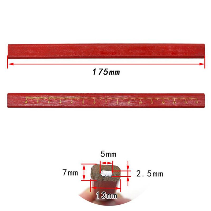 5/10/30 st snickare pennor svart bly för diy builder snickare träarbete hobby