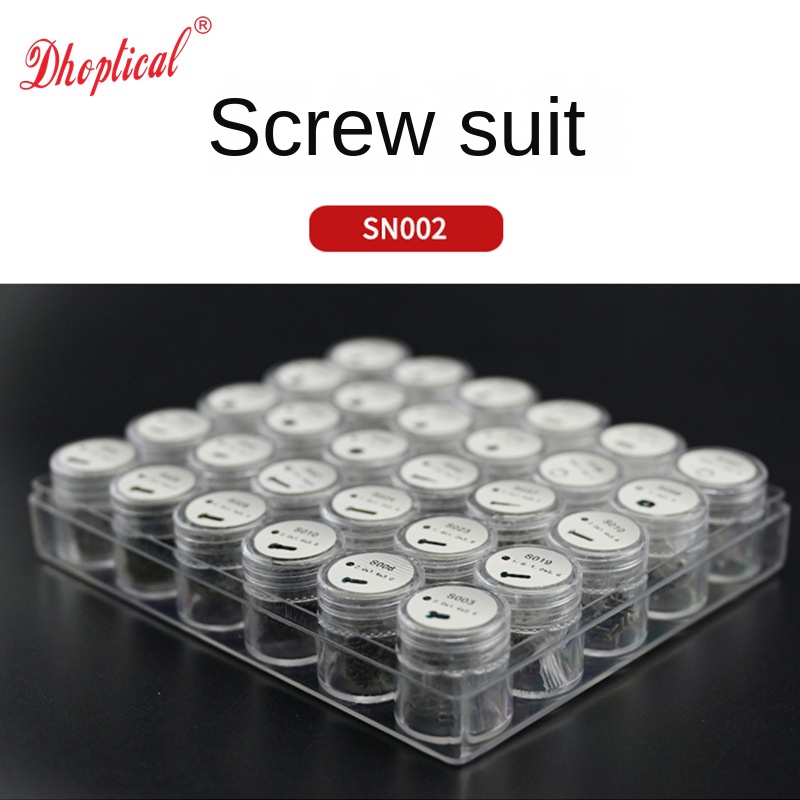 Brillenschroevenset Verschillende schroeven en moeren 30 verschillende modellen Onafhankelijke verpakking Brilpoot Neuskussentje Accessoires Sn002