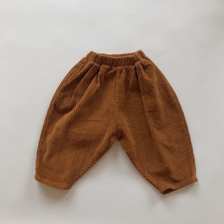 Ins Mode Kinderen Broek Herfst Winter Jongens Kinderen Corduroy Broek Gebreide Broek Kinderen Kleding: Bruin / 4T