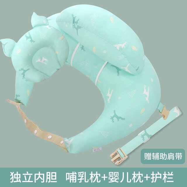 Coussin d'allaitement bébé maternité allaitement multifonction réglable coussin infantile -né alimentation couche lavable couverture: SET B4