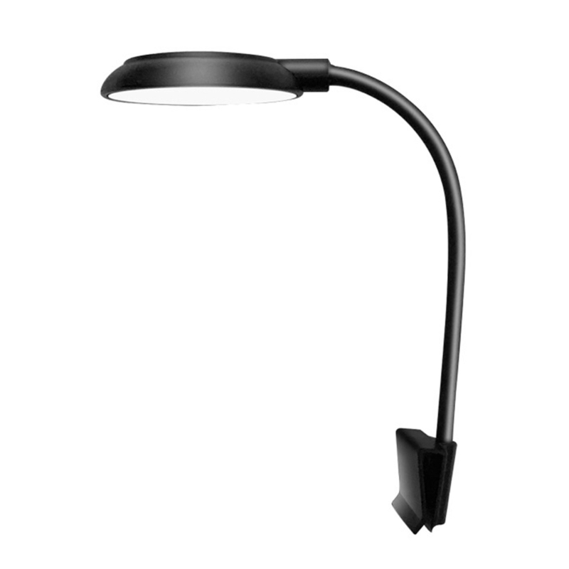 Luz de acuario con Clip LED para peceras con interruptores de alimentación separados, ahorro de energía, alto brillo, sin parpadeo: Negro