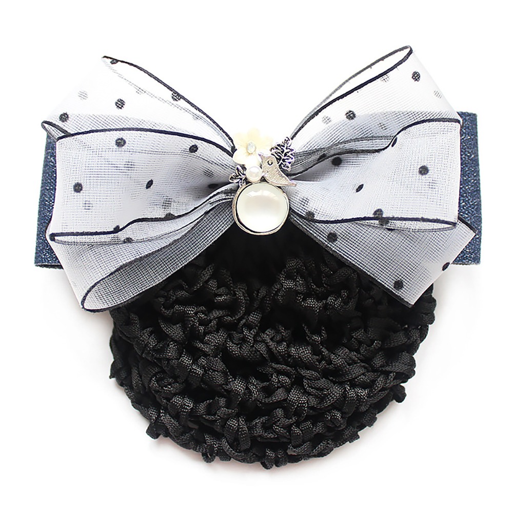 Redecilla para el pelo para baile de Ballet, moño coreano, redecilla, paquete de Scrunchie, Clip para el pelo, moño para el pelo con lazo desmontable, pasador de satén, Clip para cola de caballo: Gris