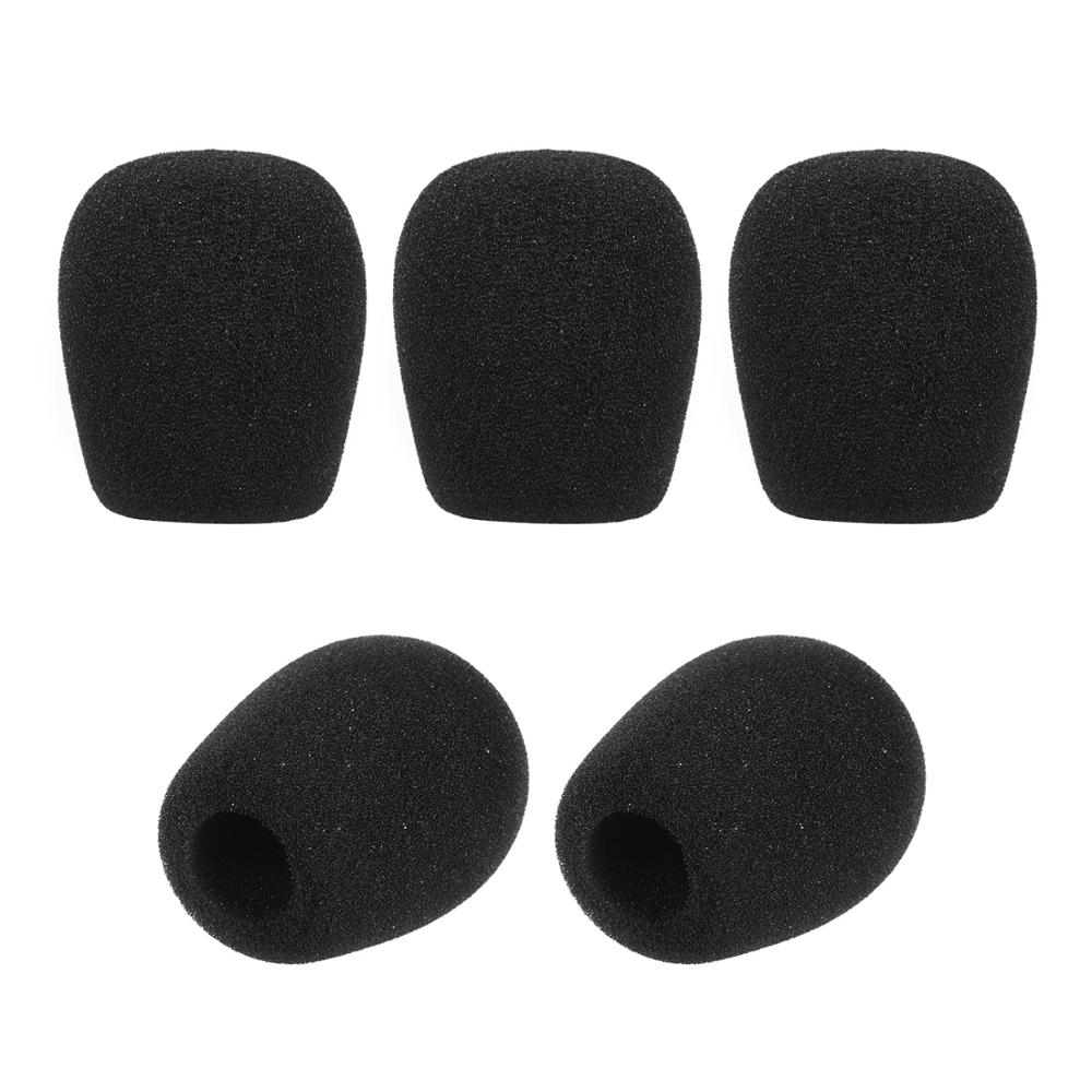 Mini Microphone Windscreens Mic Foam Covers for Lapel Lavalier Headset Microphone Black, Pack of 5pcs: D typ