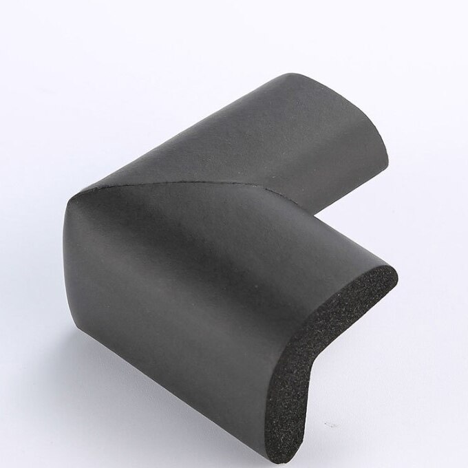 8pcs/lot 55mm*55mm Soft Table Desk Corner Protector Baby Safety Edge Corner Guards For Children Safety Protect Tape Cushion: 8pcs black