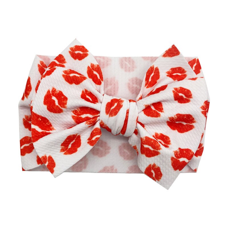 Lenço de cabeça estampado para crianças, europa e américa, acessórios para cabelo, arco grande, macio, elástico, acessórios para bebês: 12