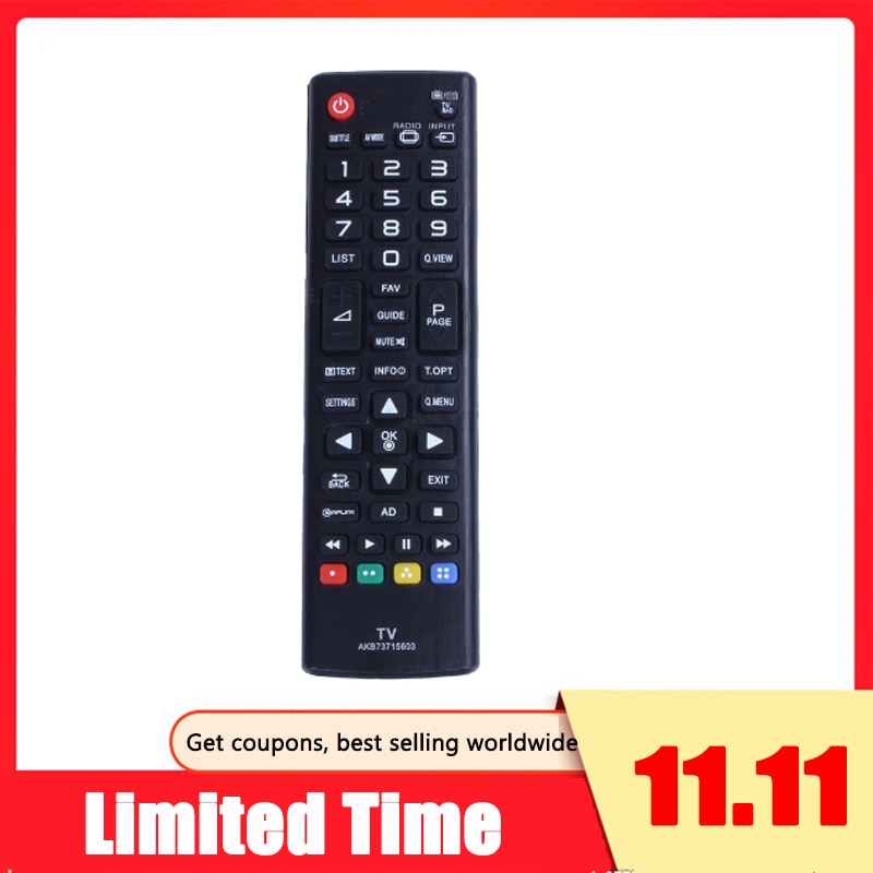 Universal tv fjernbetjening smart erstatning til akb 73715603 42 pn 450b 47 ln 5400 50 ln 5400 50 pn 450b tv controller sort