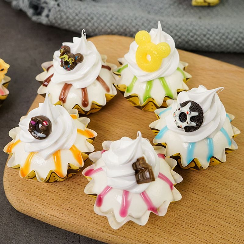 Simulation Cake 6pcs Realistic Artificial Simulation Cake Ice Crea... – Vicedeal
