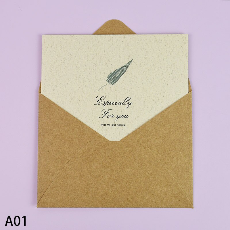 5 Stks/set Vintage Kraft Envelop Bericht Kaart Trouwkaarten Venster Envelop Brief Envelop: A01