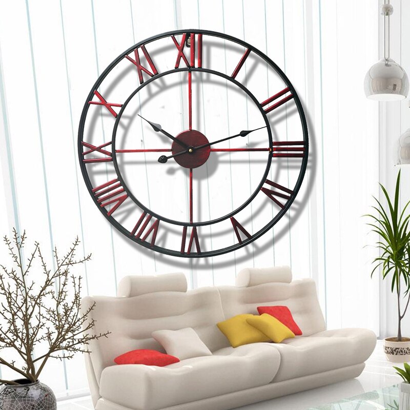 Wall Watch European Style Iron Clock Retro Clock Home Decoration Wall Clock European Retro Style Independent