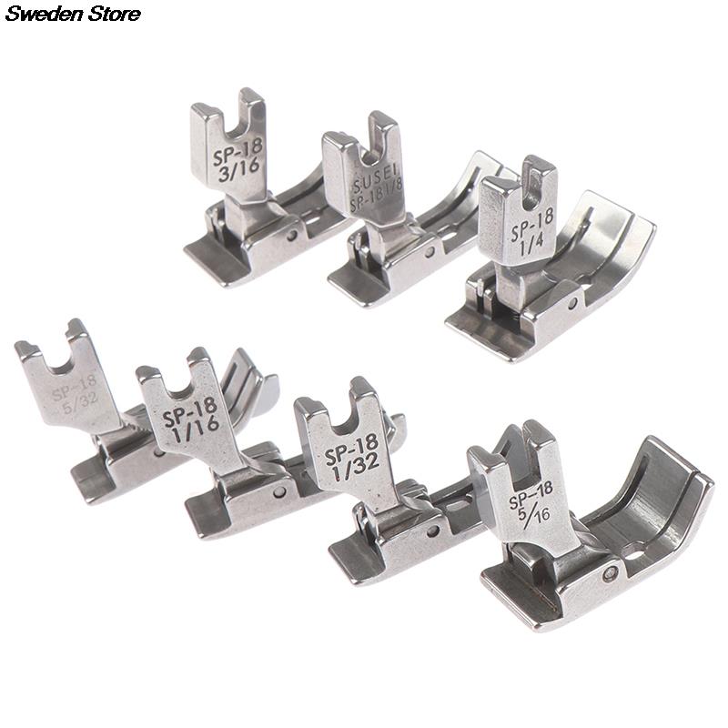 1PC 1/4 1/8 3/8 1/16 3/16 5/16 1/32 Metal Presser Foot SP-18 Industrial Sewing Machine Flat Car Moving Edge Single Needle Flat