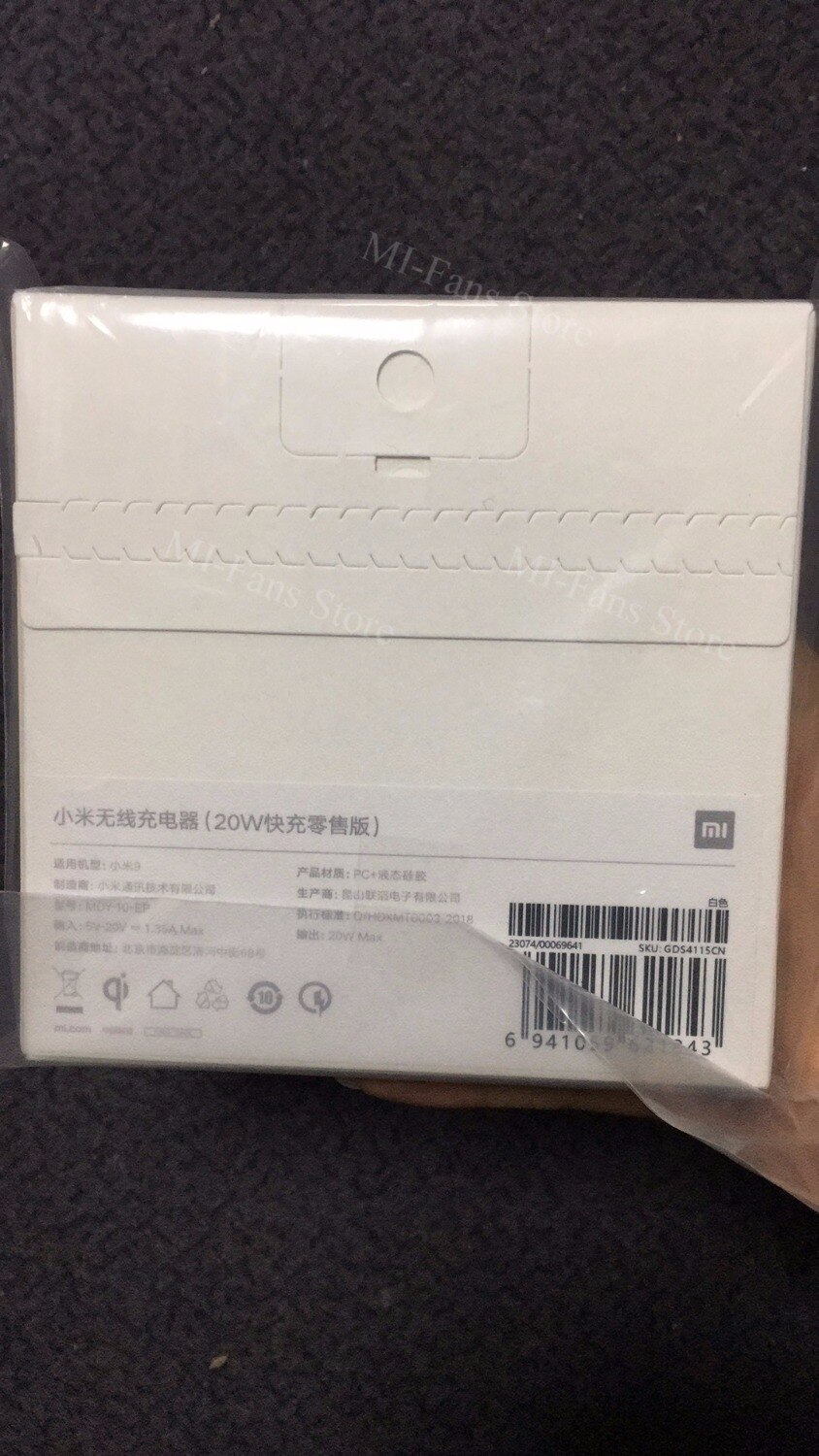 Chargeur sans fil d'origine Xiaomi 20W 27W Max 15V 27W prise appliquer à Xiaomi Mi9 MiX 2S Mix 3 Qi EPP10W pour iPhone XS XR XS MAX