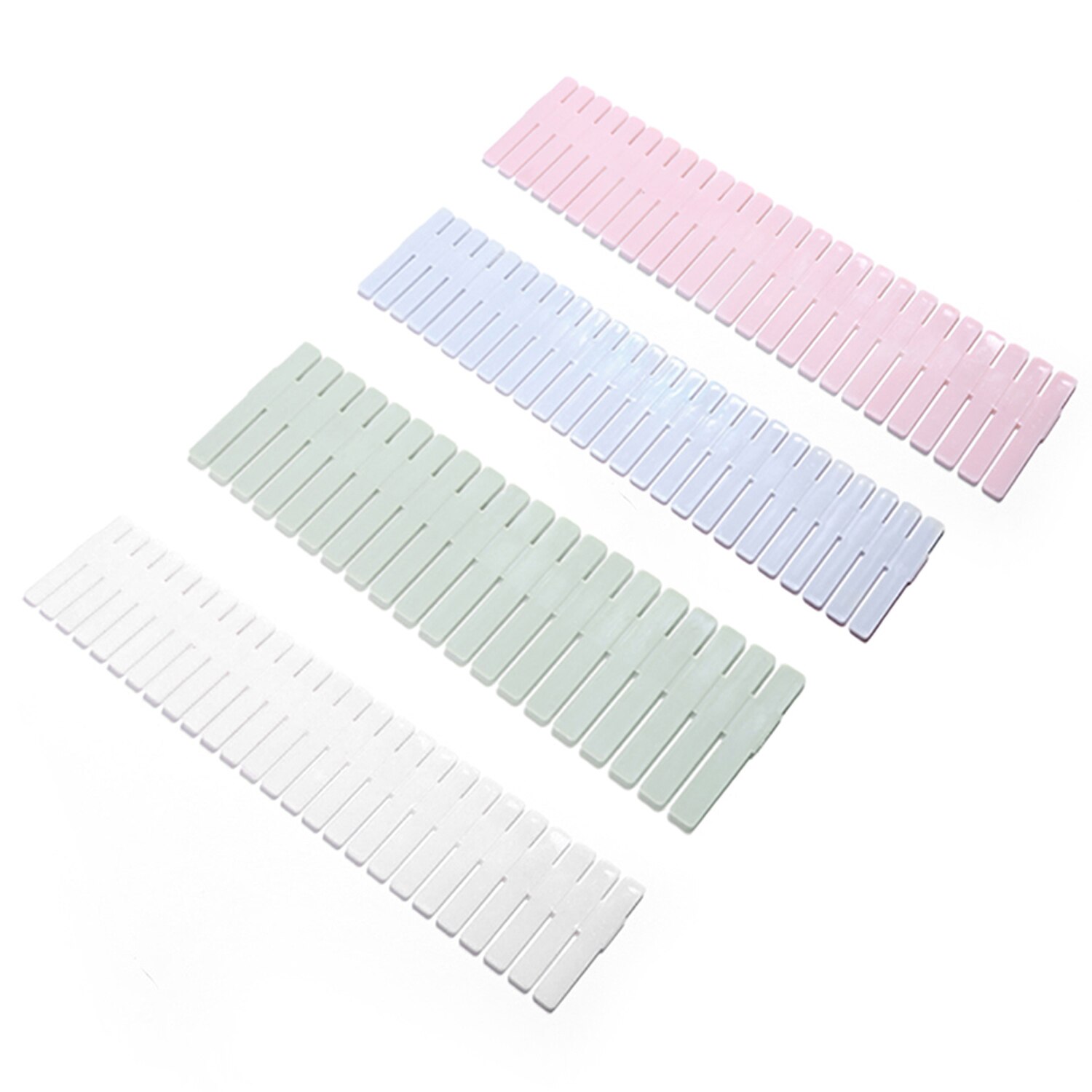 16pcs Adjustable Drawer Divider Adjustable Plastic Free Combination Partition Storage Shelves Organizer Socks Makeup Clapboard