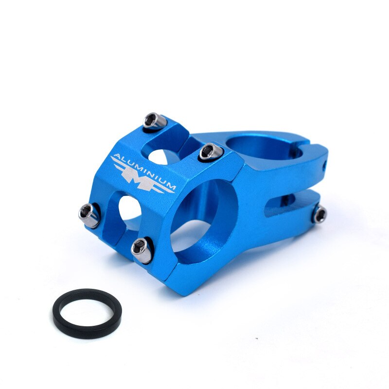Vástago de manillar de bicicleta Enduro de alta resistencia ligero 31,8mm * 45mm CNC vástago mecanizado para bicicleta de montaña XC AM MTB: Blue